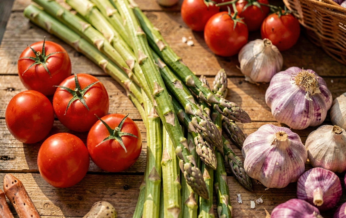 Vegetales de temporada de mercado madrileño